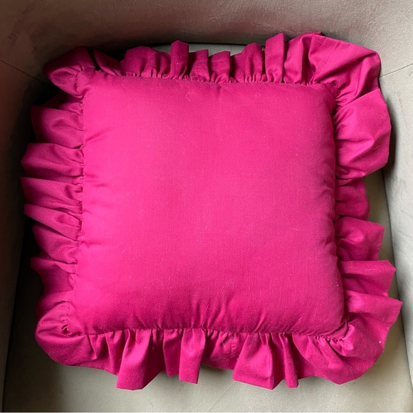 Hand crafted patchwork and smocked accent pillow. - Picture 3 of 3